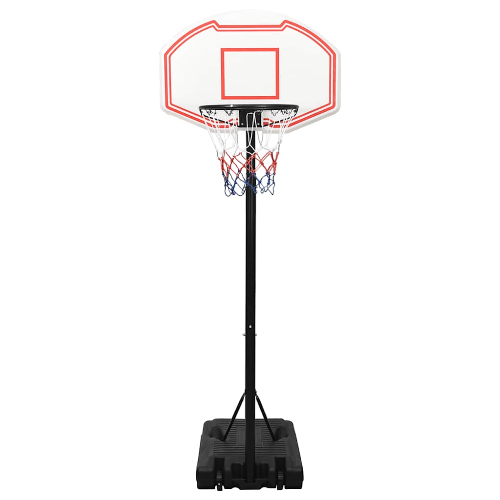 vidaXL Stojak do koszykówki, biały, 237-307 cm, polietylen