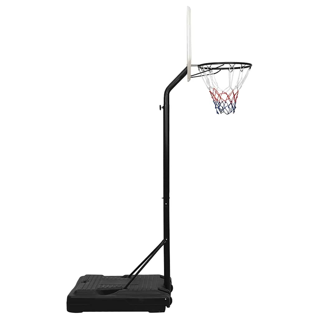 vidaXL Stojak do koszykówki, biały, 237-307 cm, polietylen