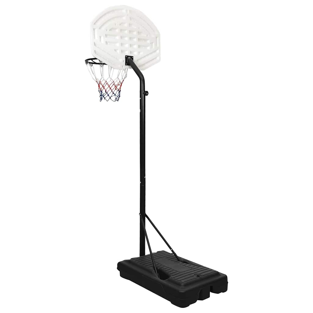 vidaXL Stojak do koszykówki, biały, 237-307 cm, polietylen