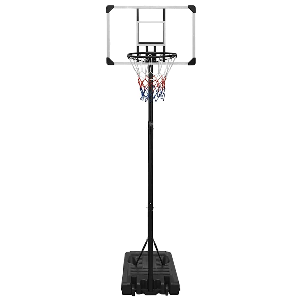 vidaXL Stojak do koszykówki z przezroczystą tablicą, 235-305 cm