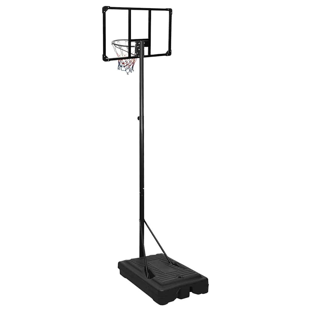 vidaXL Stojak do koszykówki z przezroczystą tablicą, 235-305 cm