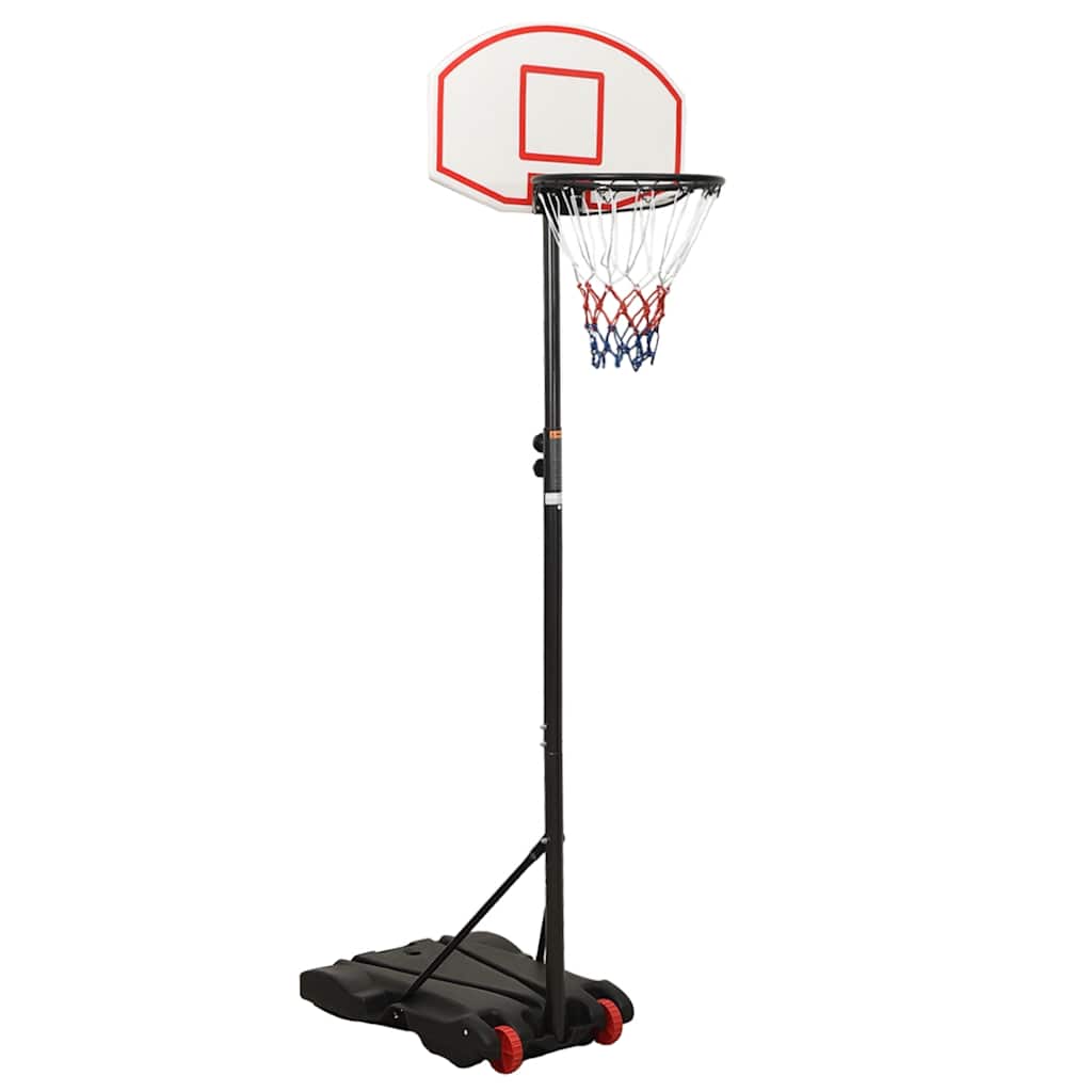 vidaXL Stojak do koszykówki, biały, 216-250 cm, polietylen