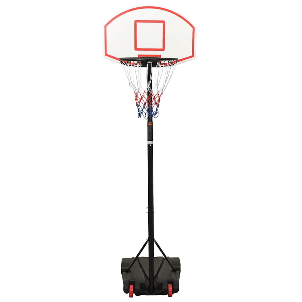 vidaXL Stojak do koszykówki, biały, 216-250 cm, polietylen