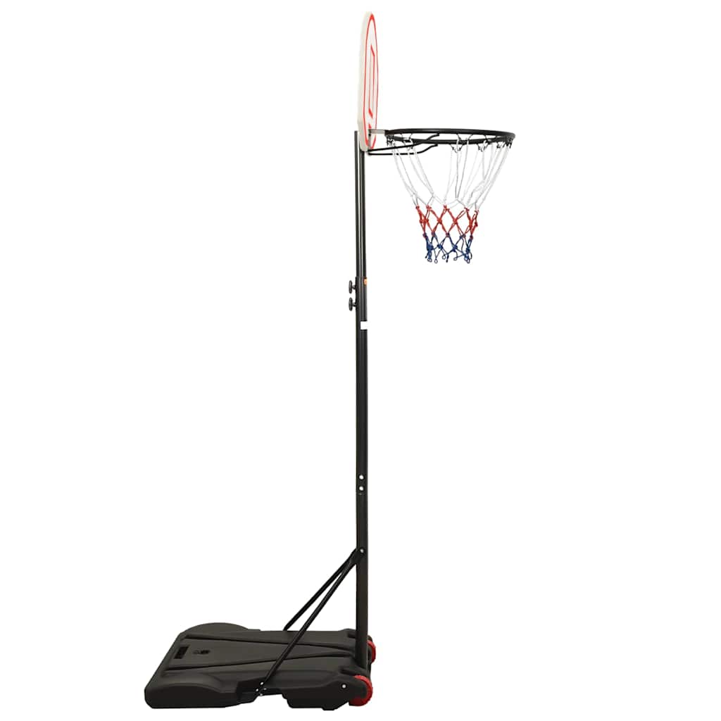 vidaXL Stojak do koszykówki, biały, 216-250 cm, polietylen