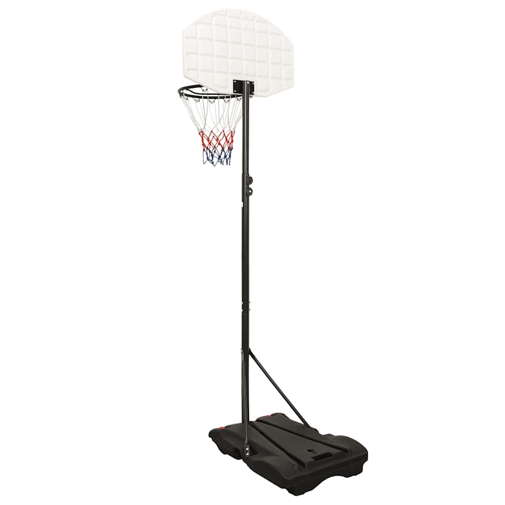 vidaXL Stojak do koszykówki, biały, 216-250 cm, polietylen