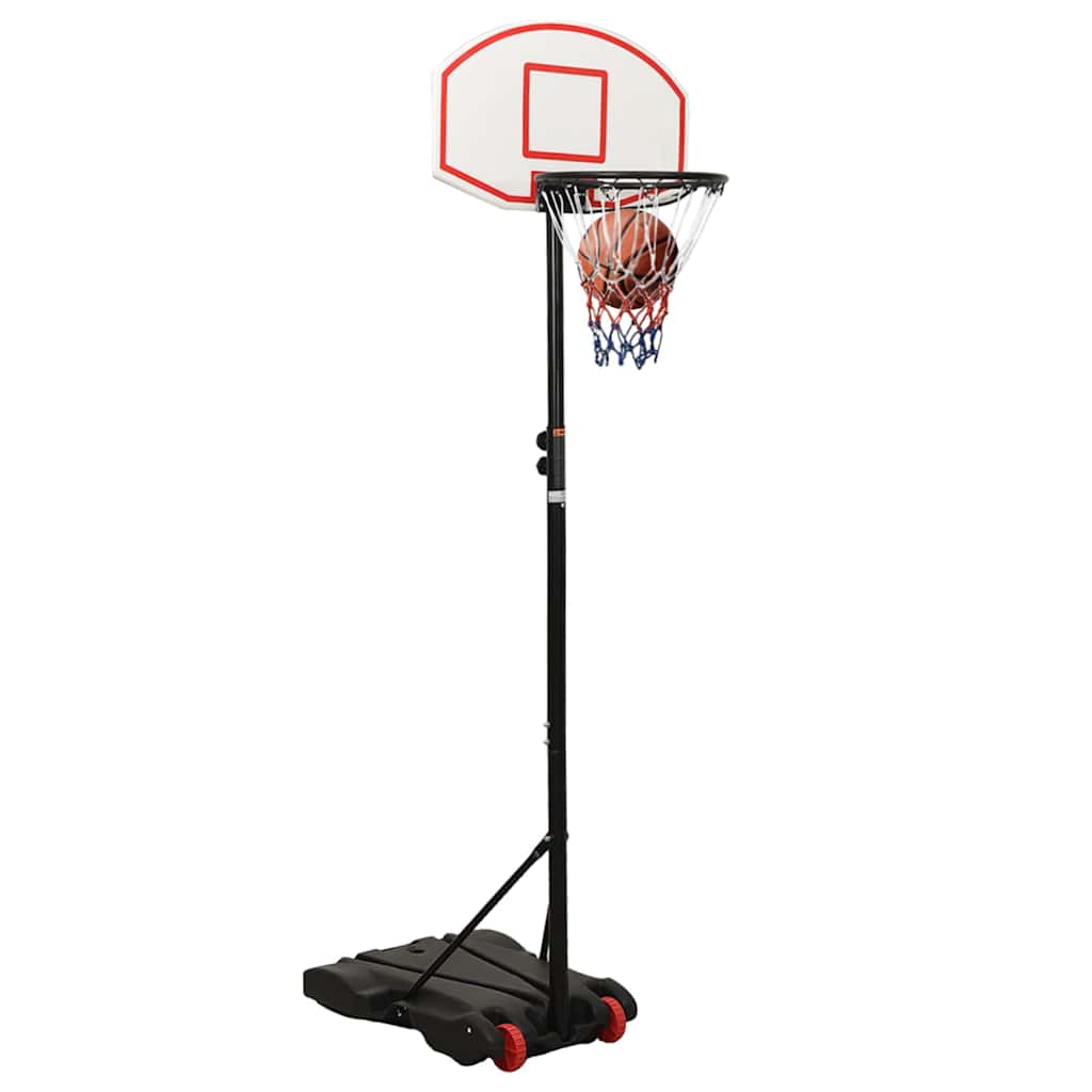 vidaXL Stojak do koszykówki, biały, 216-250 cm, polietylen