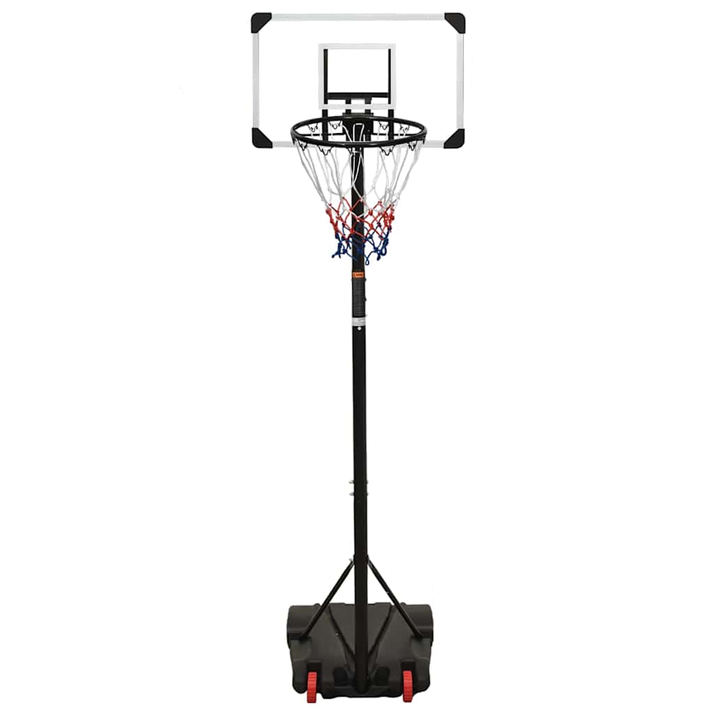 vidaXL Stojak do koszykówki z przezroczystą tablicą, 216-250 cm,