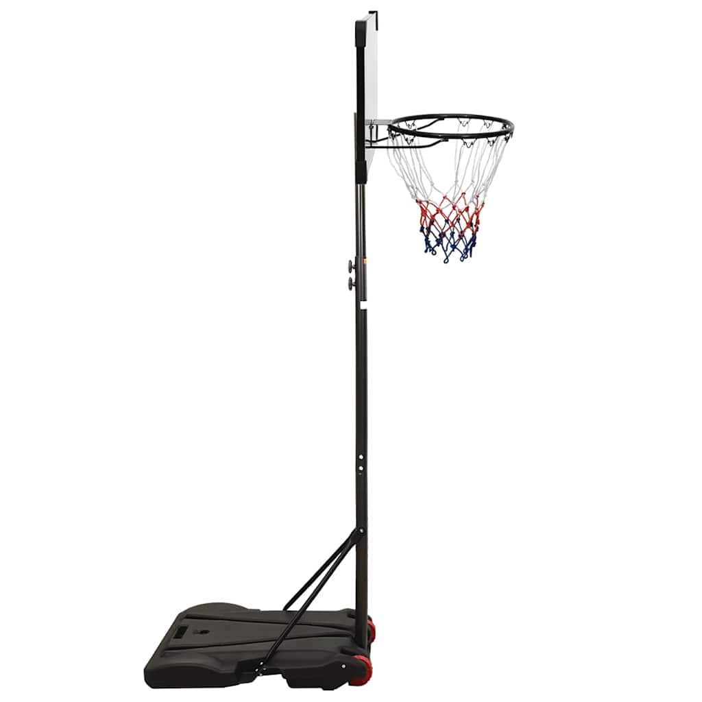 vidaXL Stojak do koszykówki z przezroczystą tablicą, 216-250 cm,