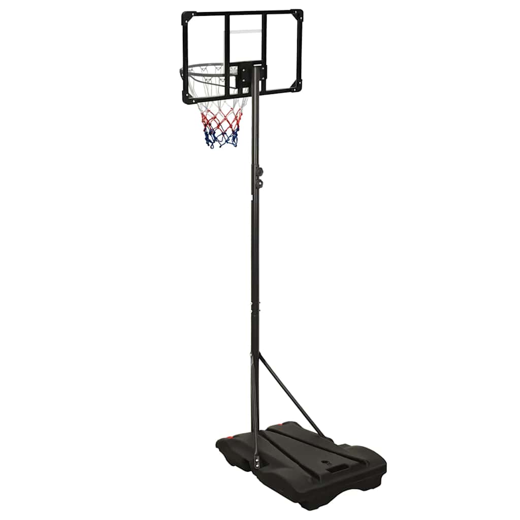 vidaXL Stojak do koszykówki z przezroczystą tablicą, 216-250 cm,