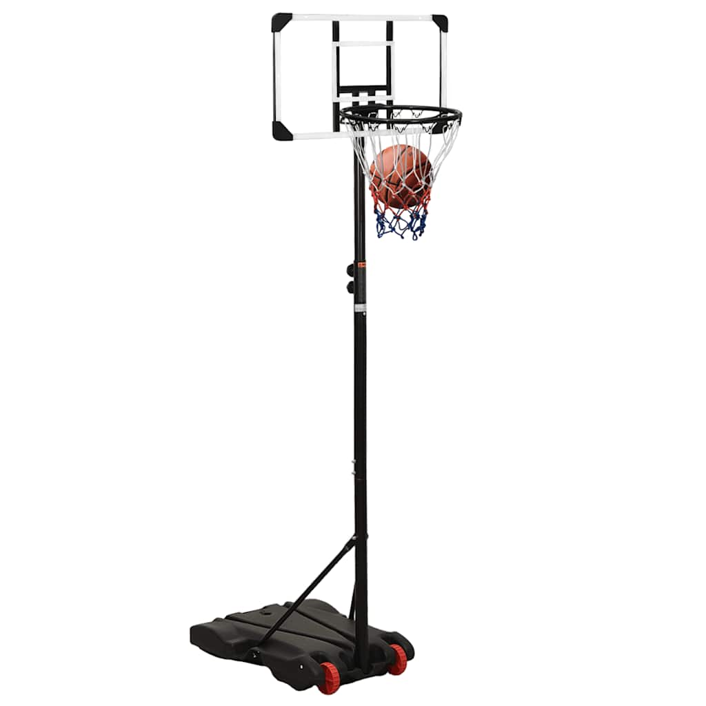 vidaXL Stojak do koszykówki z przezroczystą tablicą, 216-250 cm,