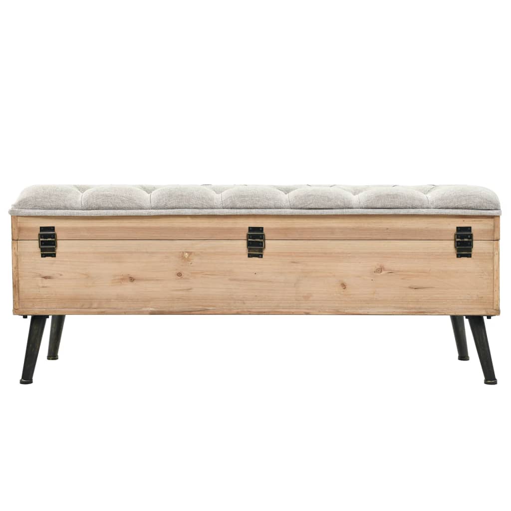vidaXL Ławka magazynowa 110 cm z litego drewna jodłowego