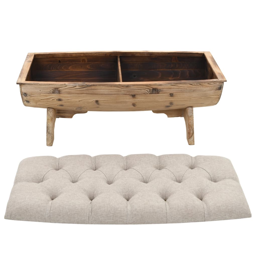 vidaXL Ławka magazynowa 103 cm z litego drewna jodłowego