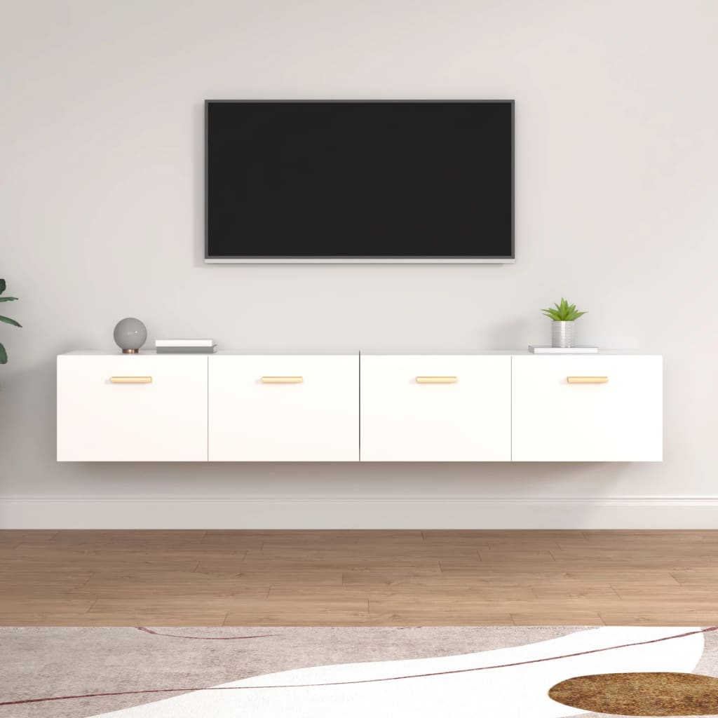 vidaXL Szafki wiszące, 2 szt., białe, 100x36,5x35 cm