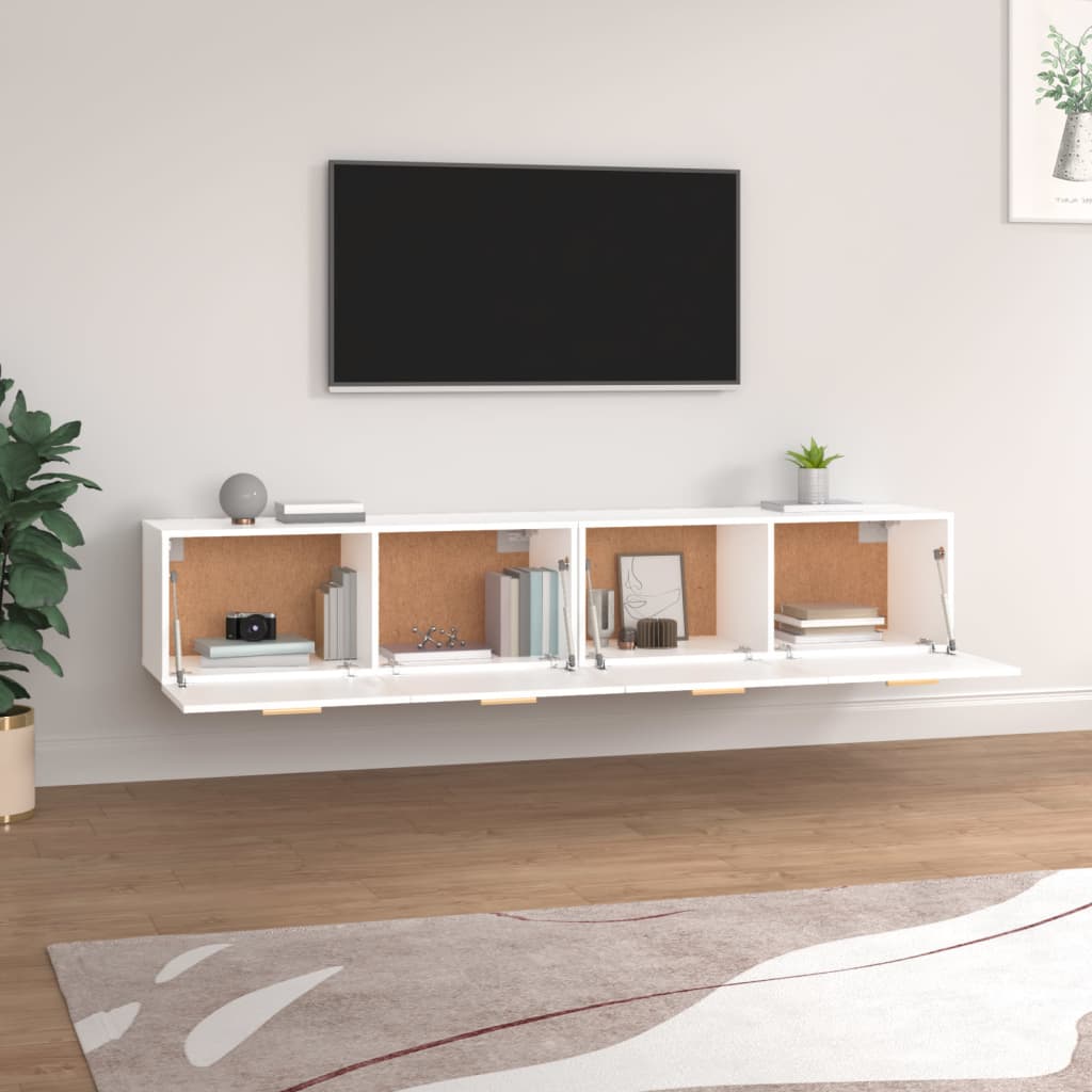 vidaXL Szafki wiszące, 2 szt., białe, 100x36,5x35 cm