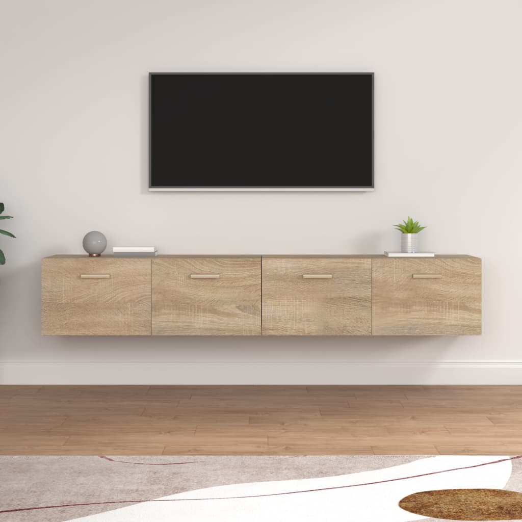 vidaXL Szafki wiszące, 2 szt., dąb sonoma, 100x36,5x35 cm