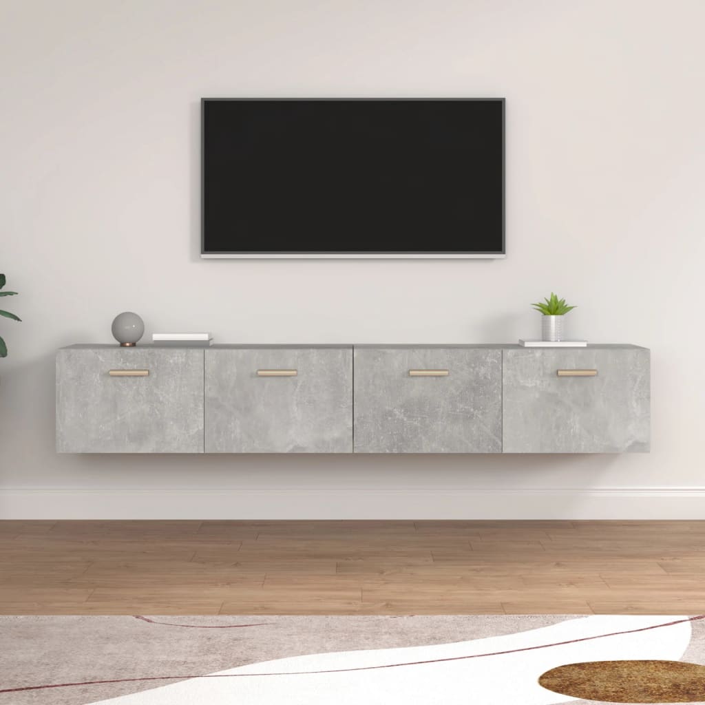 vidaXL Szafki wiszące, 2 szt., szarość betonu, 100x36,5x35 cm