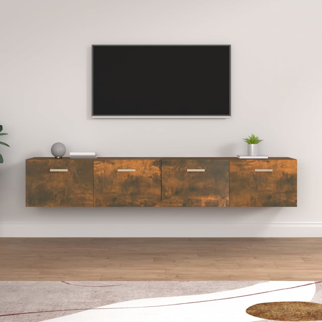 vidaXL Szafki wiszące, 2 szt., przydymiony dąb, 100x36,5x35 cm