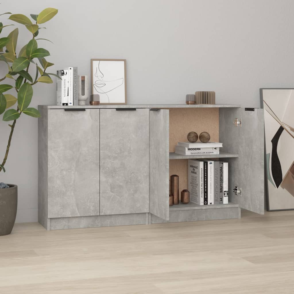 vidaXL Szafki 2 szt., szary beton 60x30x70 cm, materiał drewnopochodny