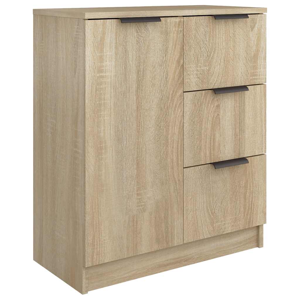vidaXL Komody, 2 szt., dąb sonoma 60x30x70 cm, materiał drewnopochodny