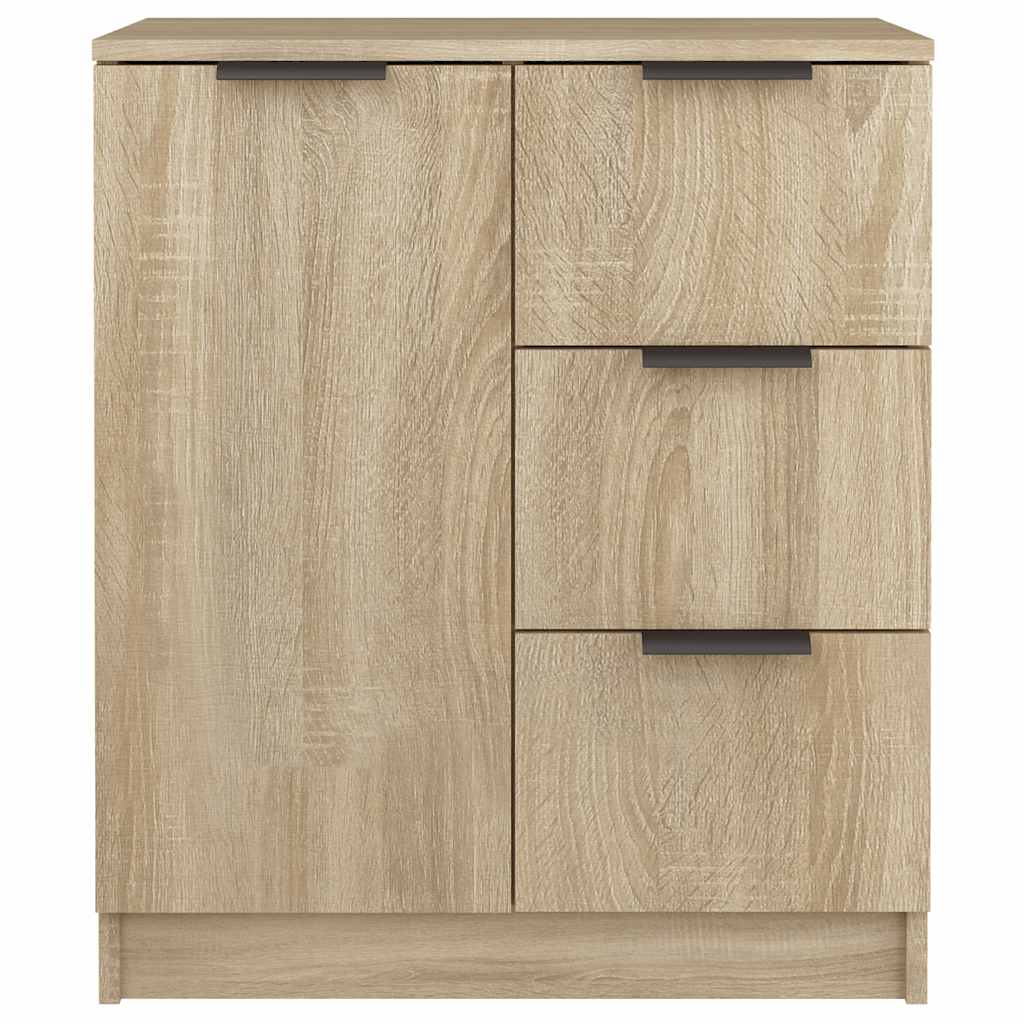 vidaXL Komody, 2 szt., dąb sonoma 60x30x70 cm, materiał drewnopochodny