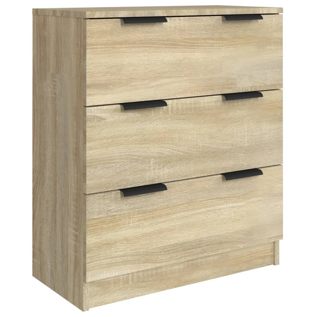 vidaXL Szafki, 3 szt., dąb sonoma, materiał drewnopochodny
