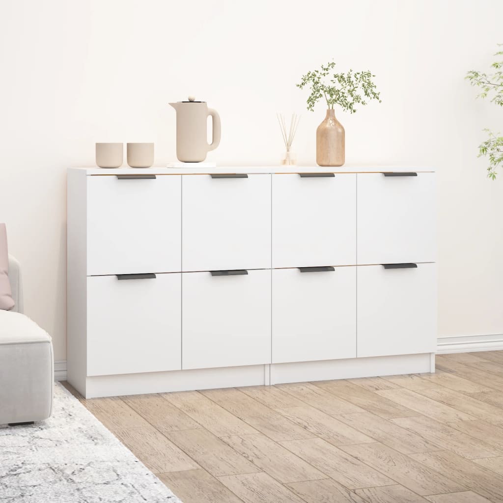 vidaXL Komody, 2 szt., białe, 60x30x70 cm, materiał drewnopochodny