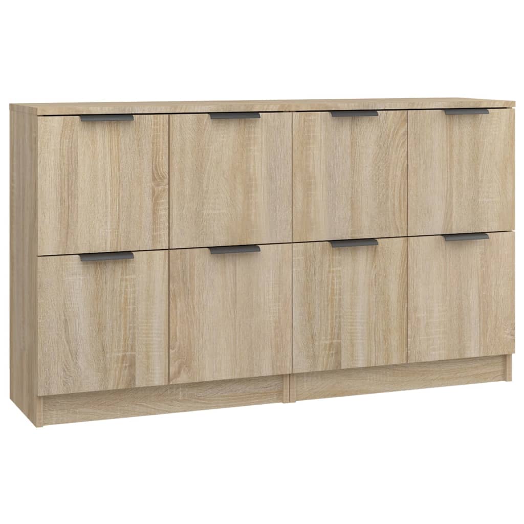 vidaXL Komody, 2 szt., dąb sonoma 60x30x70 cm, materiał drewnopochodny