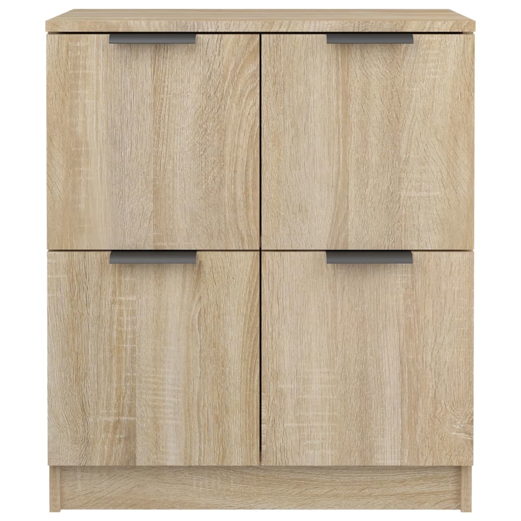 vidaXL Komody, 2 szt., dąb sonoma 60x30x70 cm, materiał drewnopochodny