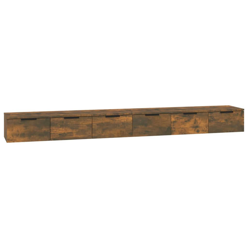vidaXL Szafki wiszące, 2 szt., przydymiony dąb, 102x30x20 cm