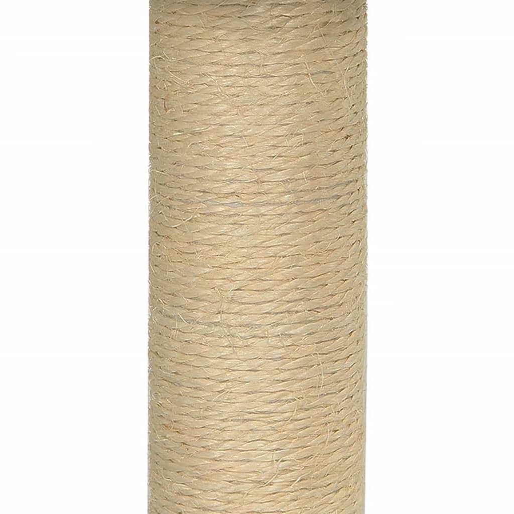 vidaXL Drapak dla kota z sizalowym słupkiem, jasnoszary, 74 cm
