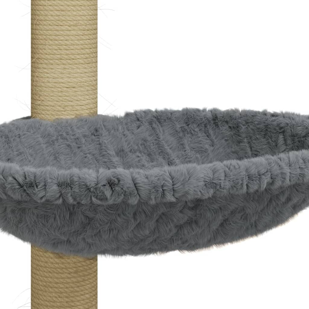 vidaXL Drapak dla kota z sizalowym słupkiem, jasnoszary, 74 cm