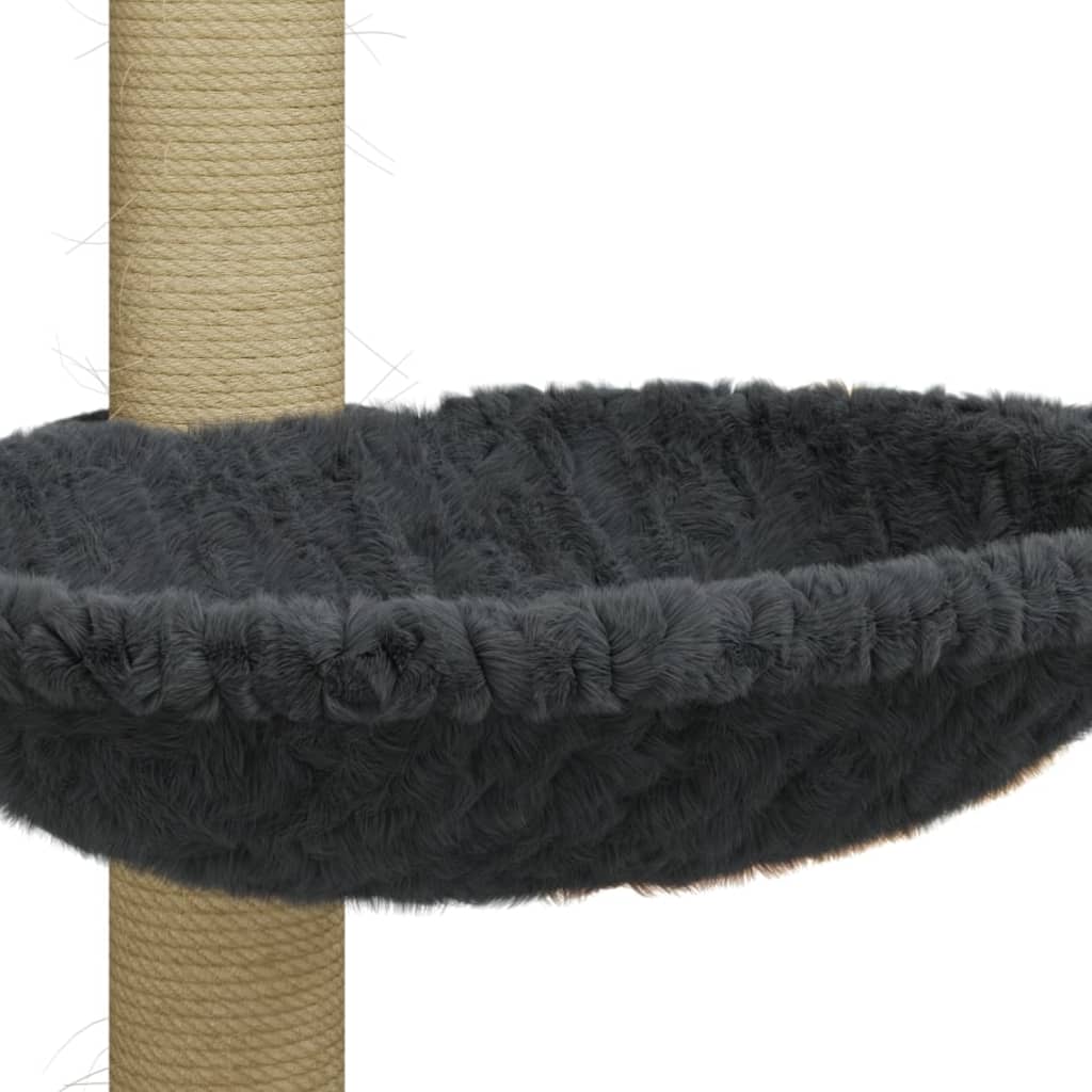 vidaXL Drapak dla kota z sizalowym słupkiem, ciemnoszary, 74 cm