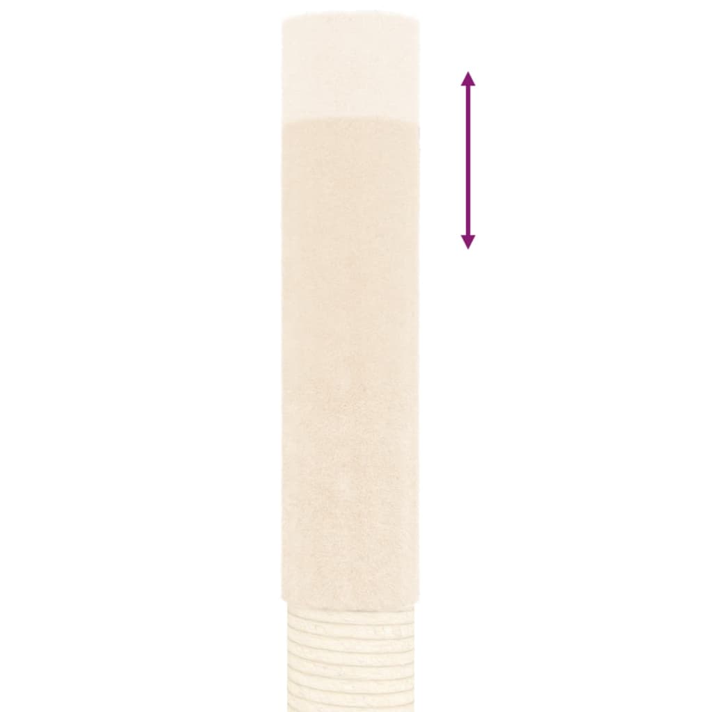 vidaXL Drzewko dla kota, od podłogi po sufit, kremowe, 277-303 cm