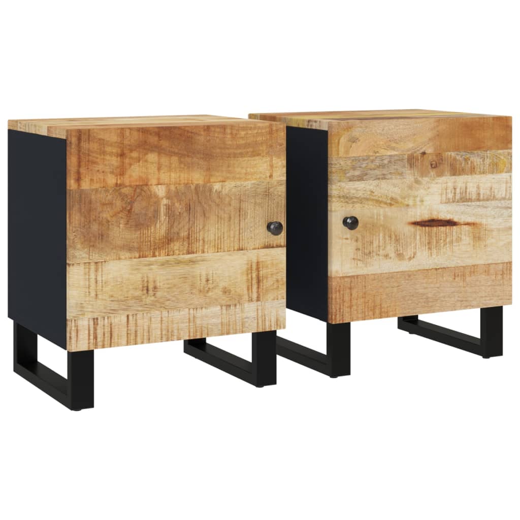 vidaXL Szafki nocne, 2 szt., 40x33x46 cm, lite drewno mango