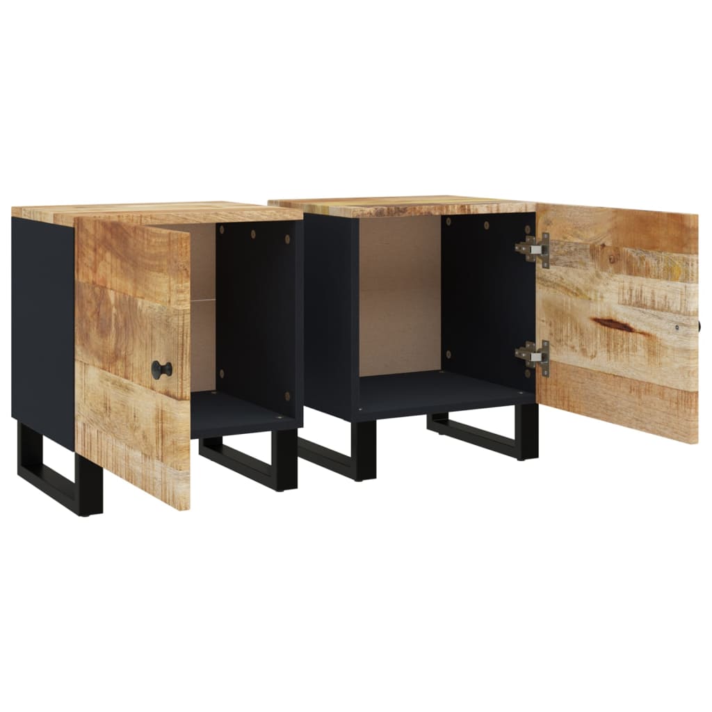 vidaXL Szafki nocne, 2 szt., 40x33x46 cm, lite drewno mango