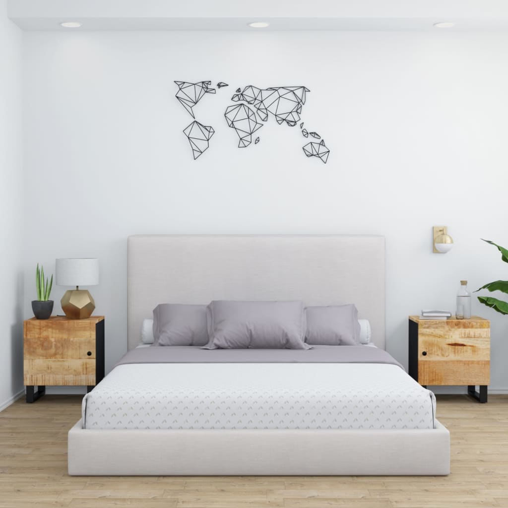 vidaXL Szafki nocne, 2 szt., 40x33x46 cm, lite drewno mango