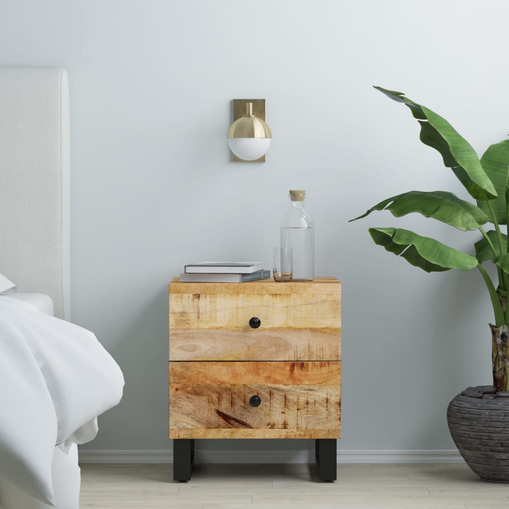 vidaXL Szafki nocne, 2 szt., 40x33x46 cm, lite drewno mango