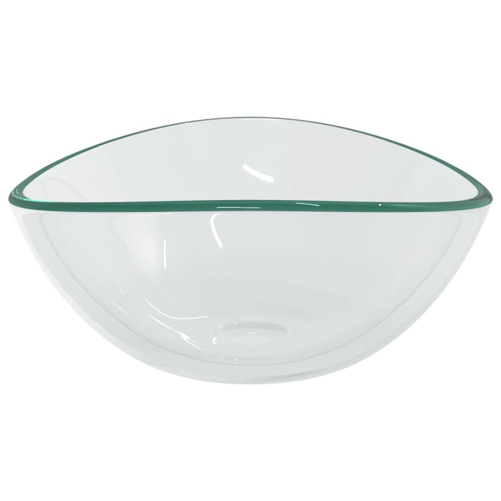 vidaXL Umywalka z bezbarwnego szkła hartowanego, 54,5x35x15,5 cm