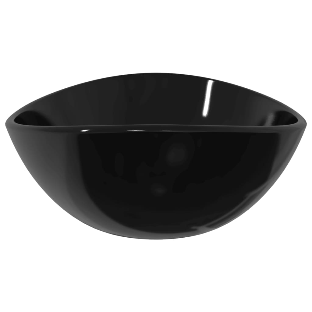 vidaXL Umywalka ze szkła hartowanego, 54,5x35x15,5 cm, czarna