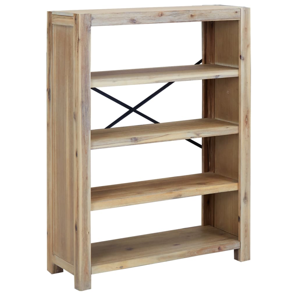 vidaXL Regał na książki z 4 półkami 80x30x110 cm, lite drewno akacjowe