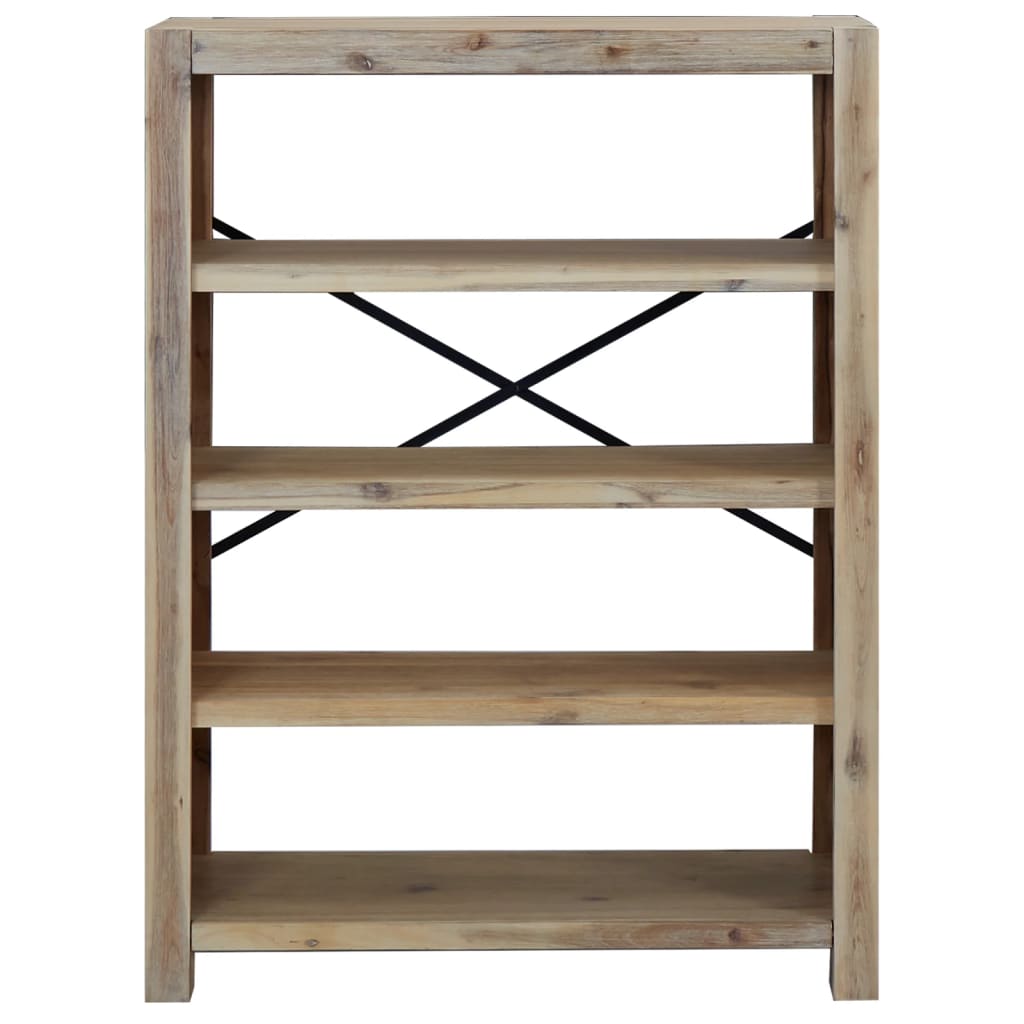 vidaXL Regał na książki z 4 półkami 80x30x110 cm, lite drewno akacjowe