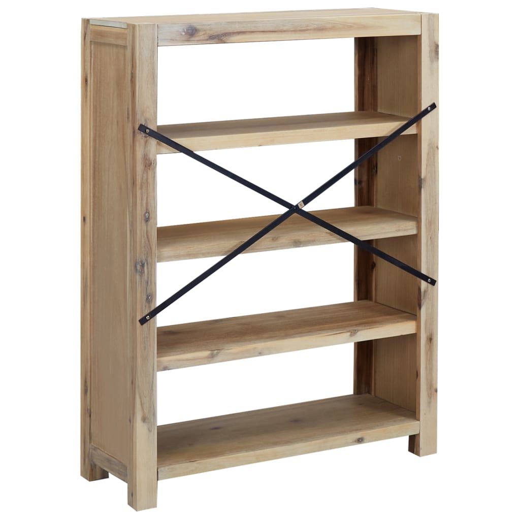 vidaXL Regał na książki z 4 półkami 80x30x110 cm, lite drewno akacjowe