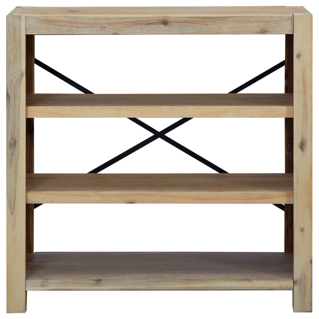 vidaXL Regał na z 3 półkami, 80x30x80 cm, lite drewno akacjowe