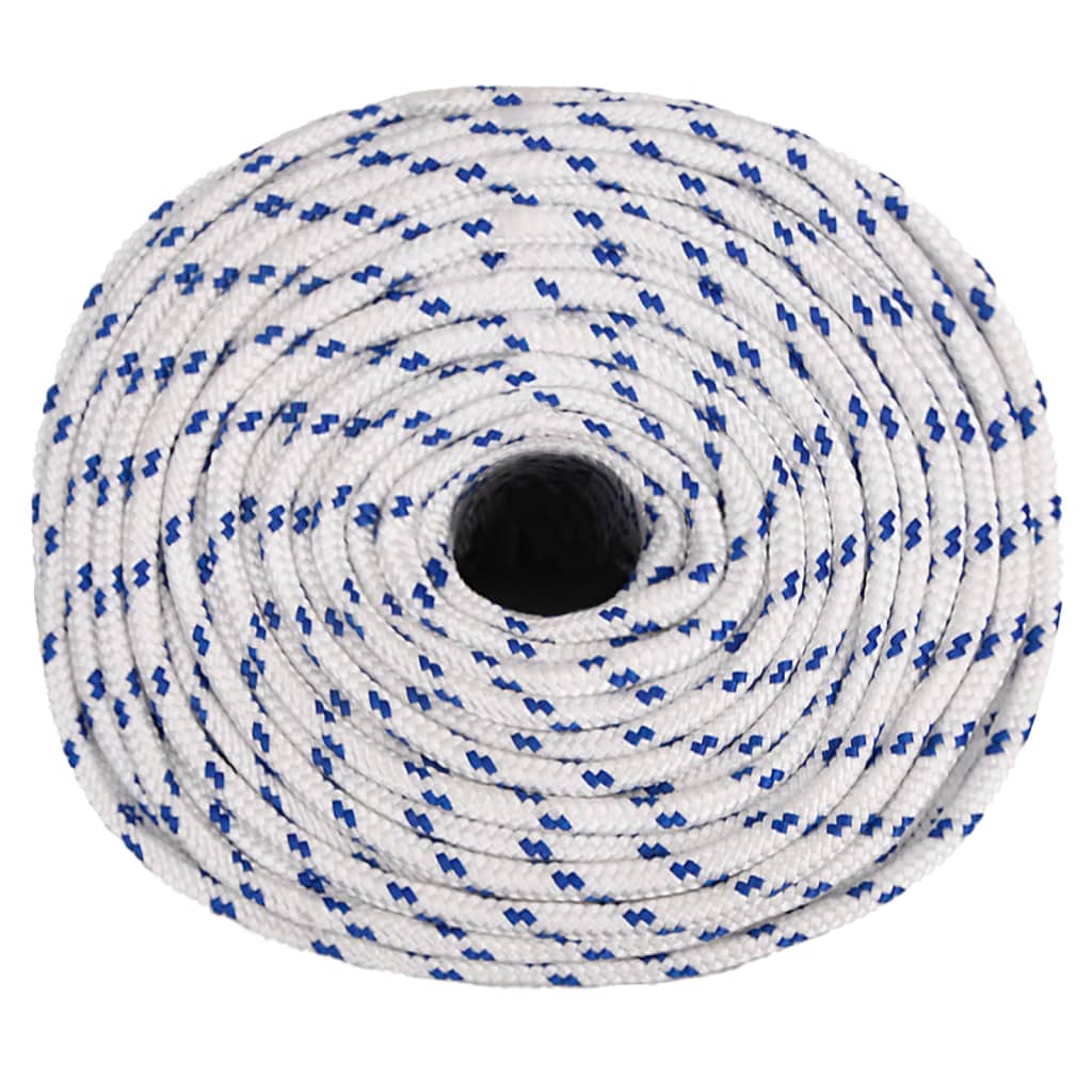 vidaXL Linka żeglarska, biała, 6 mm, 25 m, polipropylen