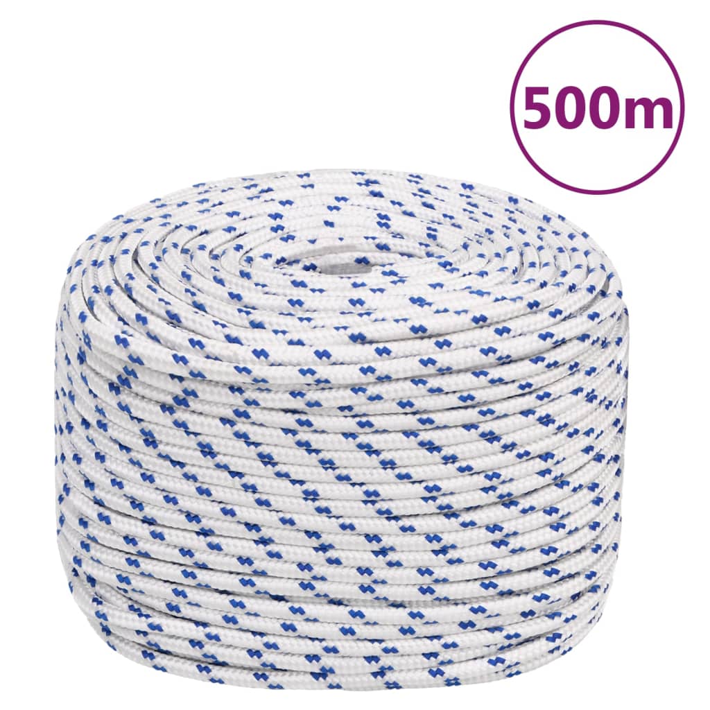 vidaXL Linka żeglarska, biała, 10 mm, 500 m, polipropylen