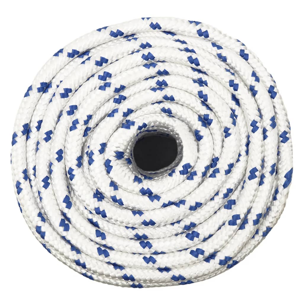 vidaXL Linka żeglarska, biała, 14 mm, 25 m, polipropylen