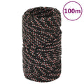 vidaXL Linka żeglarska, czarna, 2 mm, 100 m, polipropylen