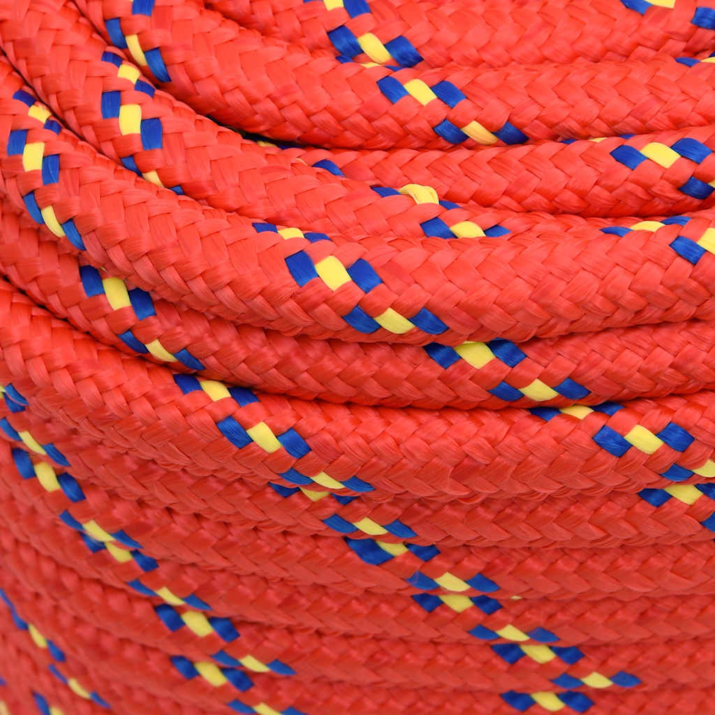 vidaXL Linka żeglarska, czerwona, 16 mm, 100 m, polipropylen