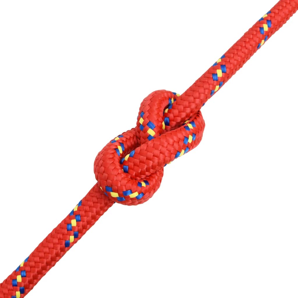 vidaXL Linka żeglarska, czerwona, 20 mm, 25 m, polipropylen