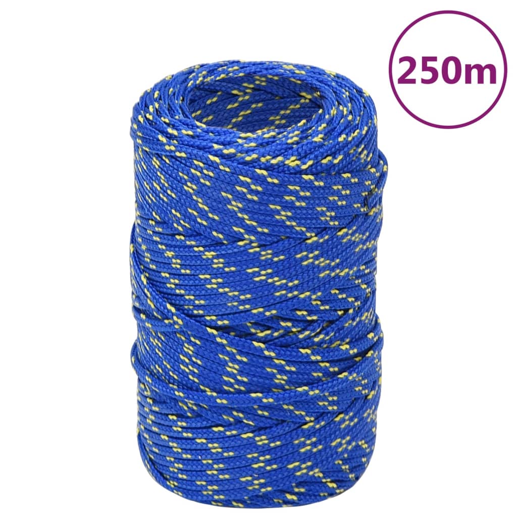 vidaXL Linka żeglarska, niebieska, 2 mm, 250 m, polipropylen